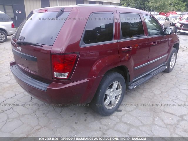 1J8GR48K07C583141 - 2007 JEEP GRAND CHEROKEE LAREDO/COLUMBIA/FREEDOM RED photo 4