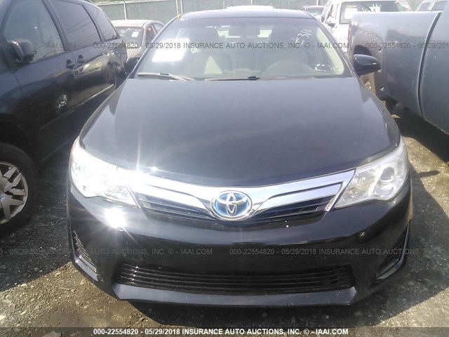 4T1BD1FK6EU098636 - 2014 TOYOTA CAMRY HYBRID/LE/XLE BLACK photo 6