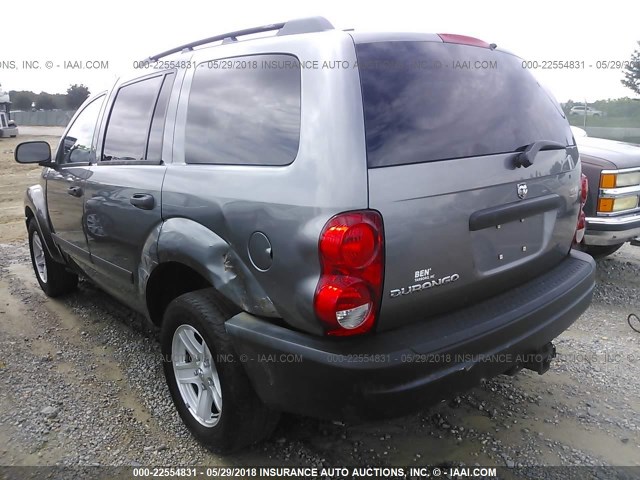 1D4HB38NX6F120489 - 2006 DODGE DURANGO SXT GRAY photo 3