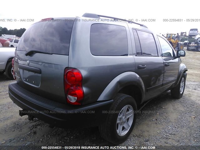 1D4HB38NX6F120489 - 2006 DODGE DURANGO SXT GRAY photo 4