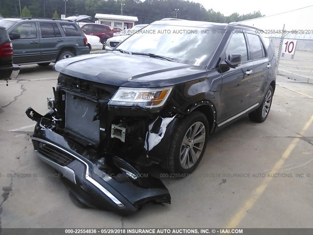 1FM5K7F86JGA70709 - 2018 FORD EXPLORER LIMITED 黑色 照片 2