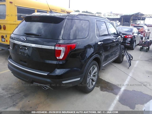 1FM5K7F86JGA70709 - 2018 FORD EXPLORER LIMITED 黑色 照片 4
