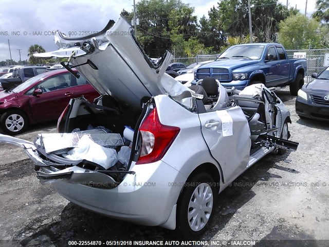 3N1CE2CP0EL424388 - 2014 NISSAN VERSA NOTE S/S PLUS/SV/SL SILVER photo 4