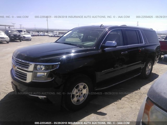 1GNSKKKC9FR298470 - 2015 CHEVROLET SUBURBAN K1500 LTZ BLACK photo 2