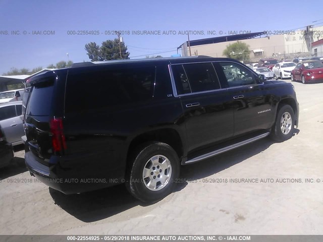 1GNSKKKC9FR298470 - 2015 CHEVROLET SUBURBAN K1500 LTZ BLACK photo 4