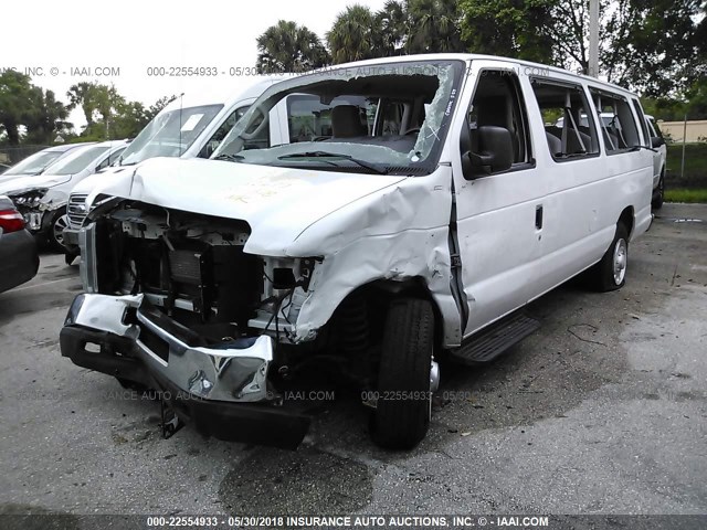 1FBSS3BL3DDA97354 - 2013 FORD ECONOLINE E350 SUPER DUTY WAGON WHITE photo 2