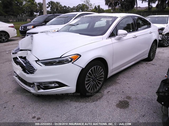 3FA6P0D9XJR168993 - 2018 FORD FUSION TITANIUM/PLATINUM WHITE photo 2