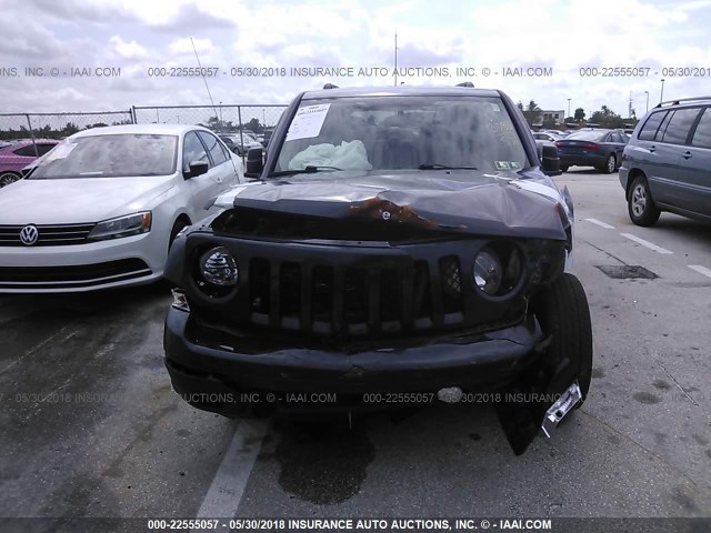 1C4NJRFB8ED642126 - 2014 JEEP PATRIOT LATITUDE BLACK photo 6