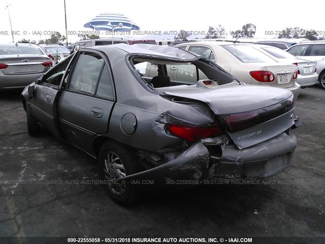 1FAFP13PXWW231827 - 1998 FORD ESCORT SE/SPORT GRAY photo 3