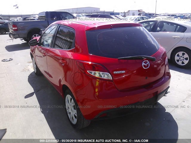 JM1DE1KY8C0136019 - 2012 MAZDA MAZDA2 RED photo 3