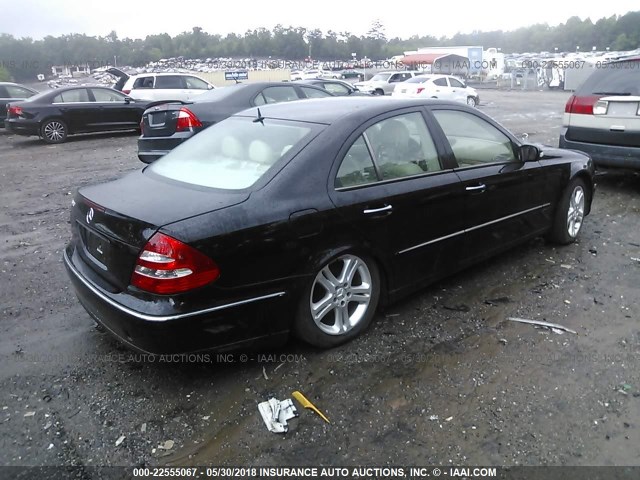 WDBUF70J14A593139 - 2004 MERCEDES-BENZ E 500 BLACK photo 4