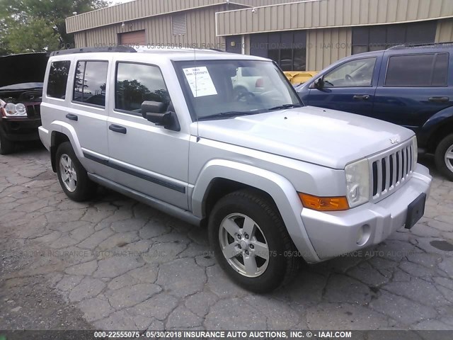 1J8HG48K76C195607 - 2006 JEEP COMMANDER SILVER photo 1