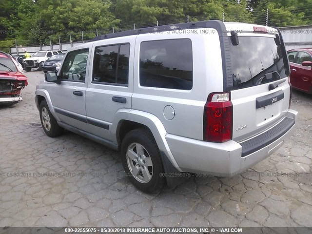 1J8HG48K76C195607 - 2006 JEEP COMMANDER SILVER photo 3