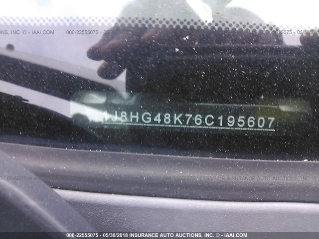 1J8HG48K76C195607 - 2006 JEEP COMMANDER SILVER photo 9