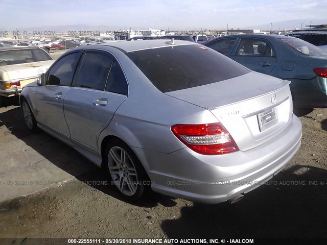 WDDGF56XX8F119834 - 2008 MERCEDES-BENZ C 350 SILVER photo 3