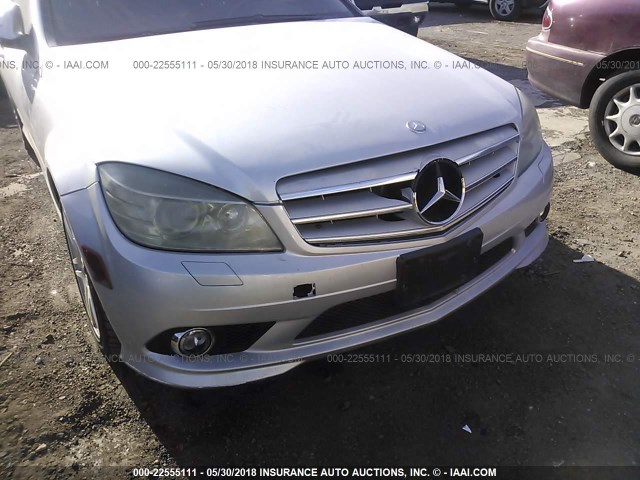 WDDGF56XX8F119834 - 2008 MERCEDES-BENZ C 350 SILVER photo 6