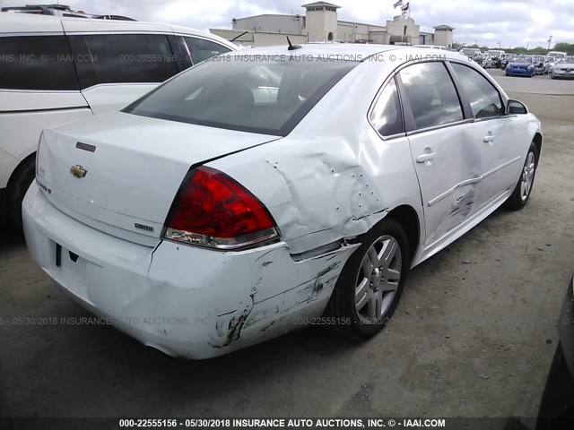 2G1WB5E3XE1143157 - 2014 CHEVROLET IMPALA LIMITED LT WHITE photo 4