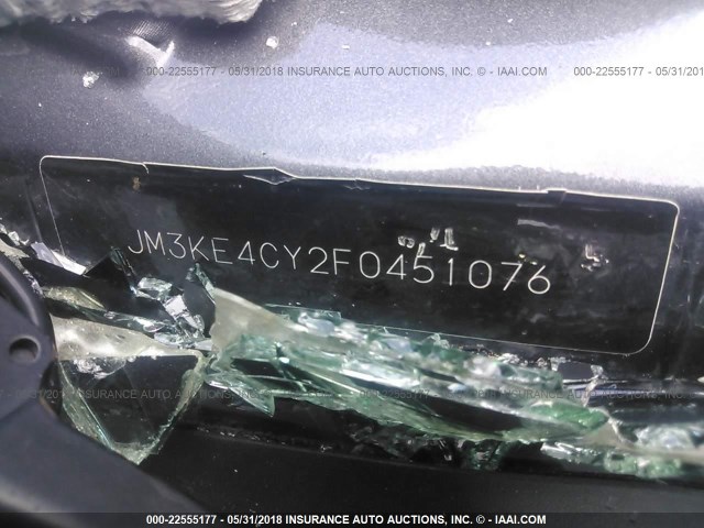 JM3KE4CY2F0451076 - 2015 MAZDA CX-5 TOURING GRAY photo 9