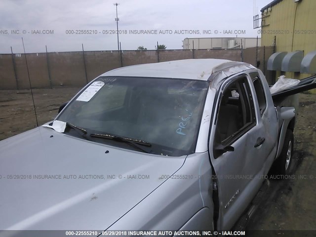 5TETX62N76Z260974 - 2006 TOYOTA TACOMA PRERUNNER ACCESS CAB SILVER photo 6