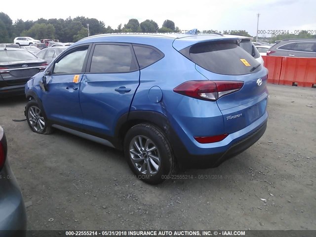 KM8J3CA4XJU645694 - 2018 HYUNDAI TUCSON LIMITED/SPORT AND ECO/SE BLUE photo 3