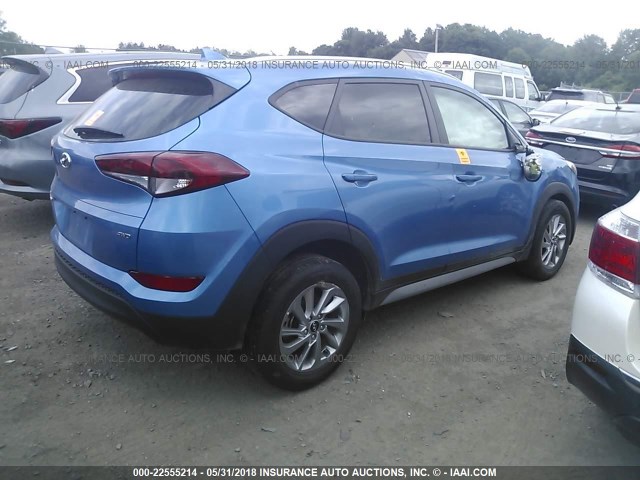 KM8J3CA4XJU645694 - 2018 HYUNDAI TUCSON LIMITED/SPORT AND ECO/SE BLUE photo 4