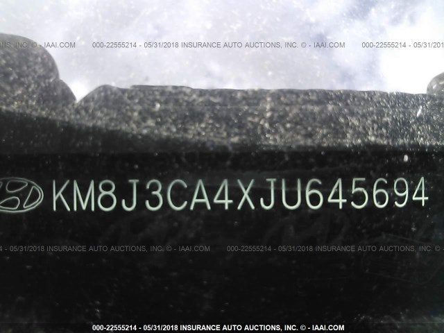 KM8J3CA4XJU645694 - 2018 HYUNDAI TUCSON LIMITED/SPORT AND ECO/SE BLUE photo 9