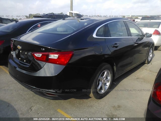 1G1ZC5ST0GF297595 - 2016 CHEVROLET MALIBU LS შავი ფოტო 4