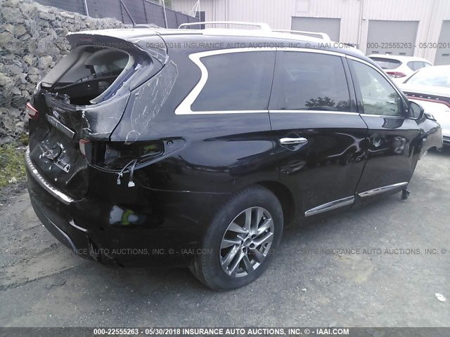 5N1AL0MM9DC344306 - 2013 INFINITI JX35 BLACK photo 4