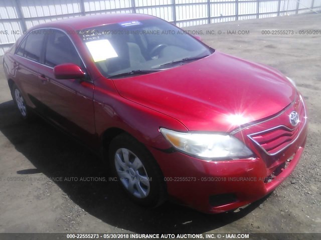 4T1BF3EK6BU637436 - 2011 TOYOTA CAMRY SE/LE/XLE RED photo 1