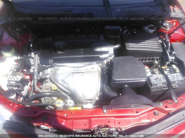 4T1BF3EK6BU637436 - 2011 TOYOTA CAMRY SE/LE/XLE RED photo 10