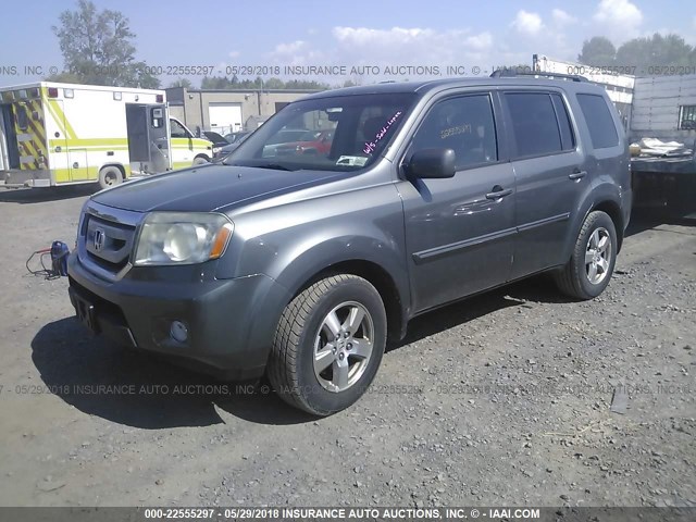 5FNYF48469B034362 - 2009 HONDA PILOT EX GRAY photo 2