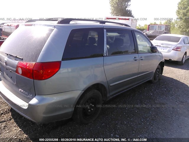 5TDBK23C57S003679 - 2007 TOYOTA SIENNA LE BLUE photo 4