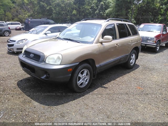 KM8SB12B63U443737 - 2003 HYUNDAI SANTA FE GL GOLD photo 2