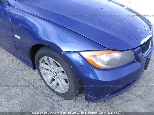 WBAVA33527KX74631 - 2007 BMW 328 I BLUE photo 6