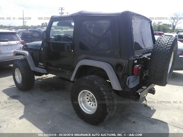 1J4FA29S85P312017 - 2005 JEEP WRANGLER / TJ SE BLACK photo 3