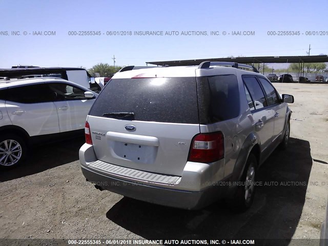 1FMZK02107GA13268 - 2007 FORD FREESTYLE SEL SILVER photo 4