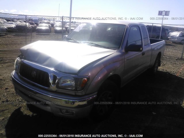 5TEVL52N33Z260917 - 2003 TOYOTA TACOMA XTRACAB SILVER photo 2