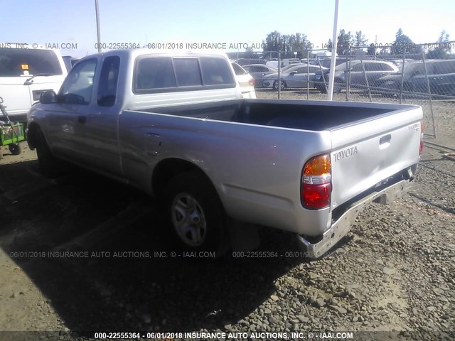 5TEVL52N33Z260917 - 2003 TOYOTA TACOMA XTRACAB SILVER photo 3