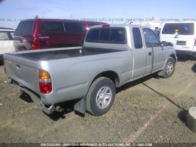 5TEVL52N33Z260917 - 2003 TOYOTA TACOMA XTRACAB SILVER photo 4