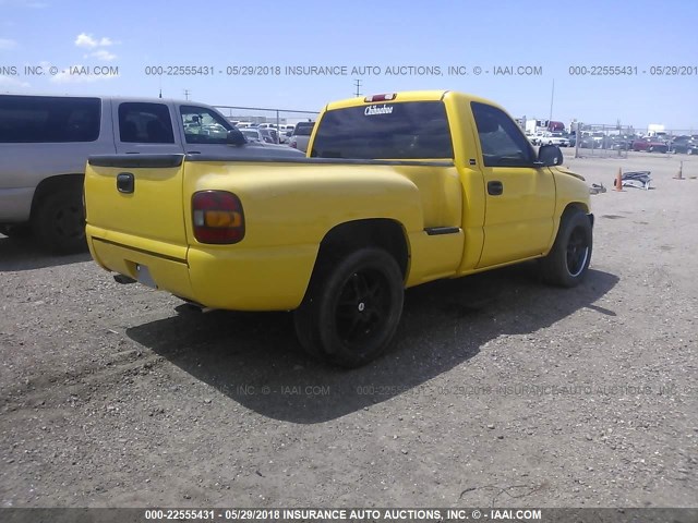 1GTEC14V62Z318163 - 2002 GMC NEW SIERRA C1500 YELLOW photo 4