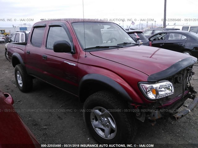 5TEHN72N53Z264227 - 2003 TOYOTA TACOMA DOUBLE CAB RED photo 1