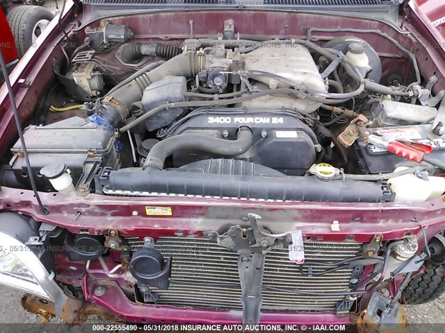 5TEHN72N53Z264227 - 2003 TOYOTA TACOMA DOUBLE CAB წითელი ფოტო 10