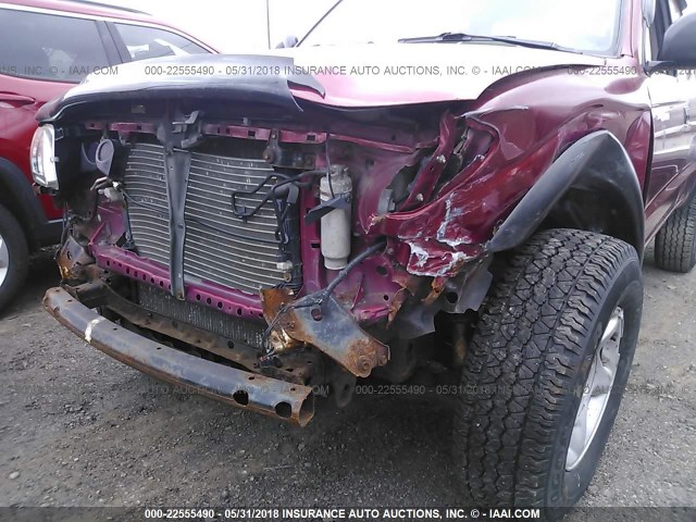 5TEHN72N53Z264227 - 2003 TOYOTA TACOMA DOUBLE CAB წითელი ფოტო 6