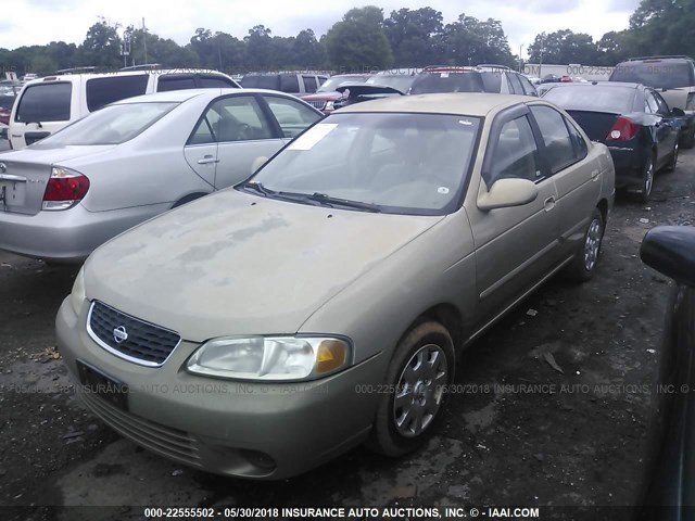 3N1CB51DX1L478424 - 2001 NISSAN SENTRA XE/GXE BEIGE photo 2