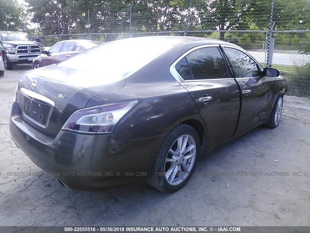 1N4AA5AP6EC480051 - 2014 NISSAN MAXIMA S/SV BROWN photo 4