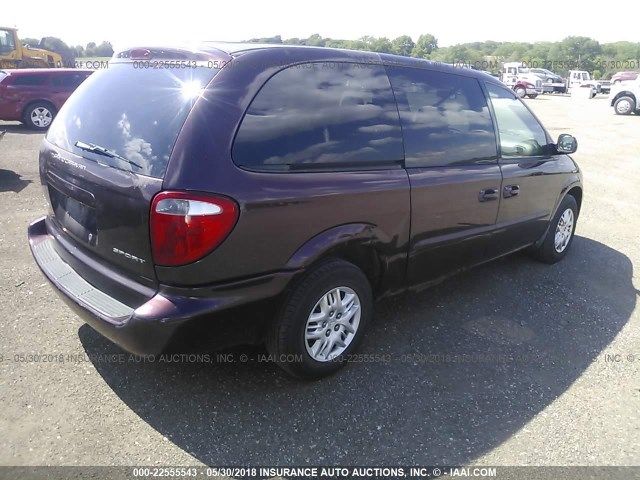 1D4GP44333B304389 - 2003 DODGE GRAND CARAVAN SPORT RED photo 4