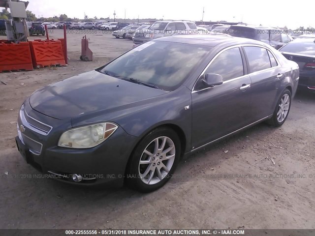 1G1ZK57768F218141 - 2008 CHEVROLET MALIBU LTZ GRAY photo 2