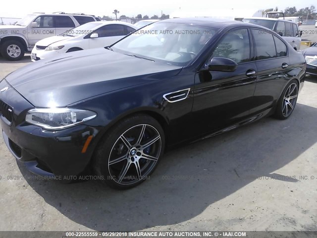 WBSFV9C5XED593477 - 2014 BMW M5 BLACK photo 2