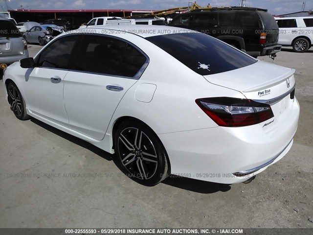 1HGCR2F55GA024690 - 2016 HONDA ACCORD SPORT 白色 照片 3