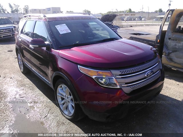 1FM5K7F83DGB26920 - 2013 FORD EXPLORER LIMITED RED photo 1